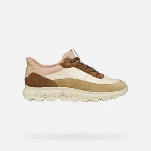 Beige Geox Spherica Plus Women's Sneakers - Women's