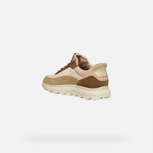 Beige Geox Spherica Plus Women's Sneakers - Women's