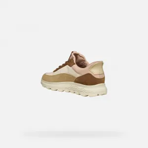 Beige Geox Spherica Plus Women's Sneakers - Women's