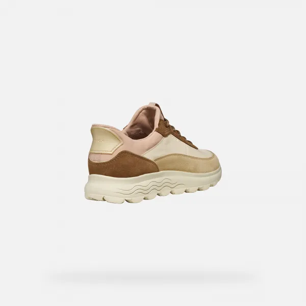 Beige Geox Spherica Plus Women's Sneakers - Women's
