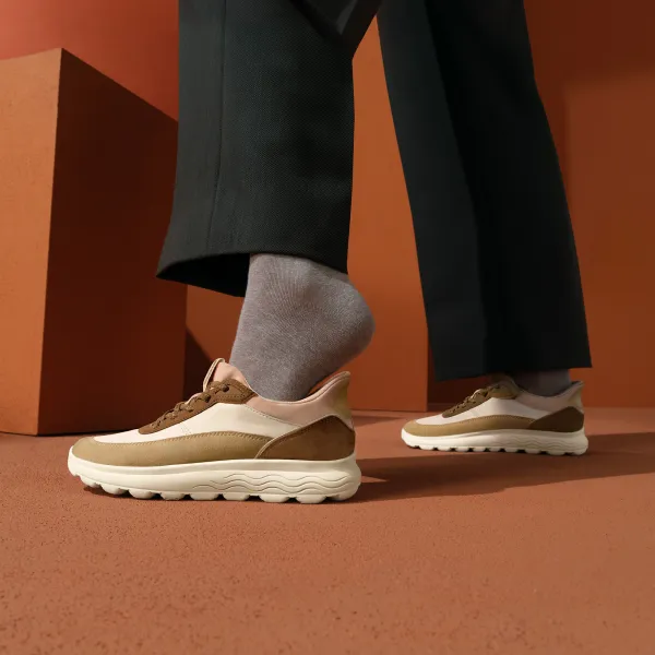 Beige Geox Spherica Plus Women's Sneakers - Women's