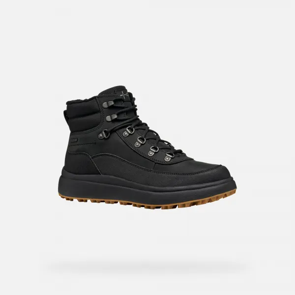 Black Men's Ankle Boots Geox Granito + GRIP B A - Men's