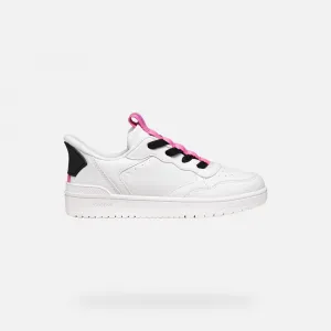 White Girls Geox Washiba Fast In Sneakers - Girls