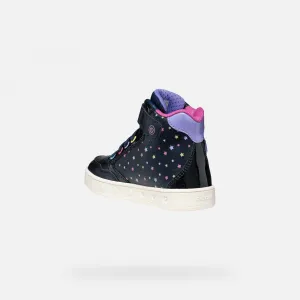 Dark Blue Girls Geox Skylin Sneakers - Girls