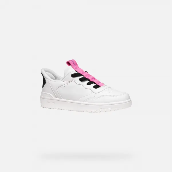 White Girls Geox Washiba Fast In Sneakers - Girls
