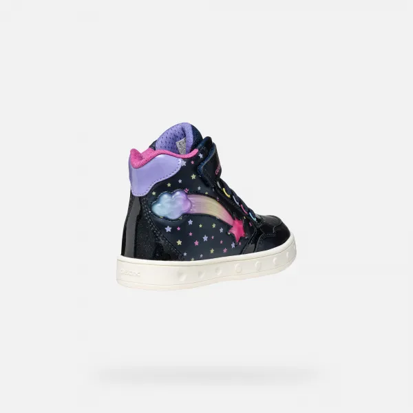 Dark Blue Girls Geox Skylin Sneakers - Girls