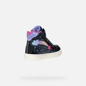 Dark Blue Girls Geox Skylin Sneakers - Girls