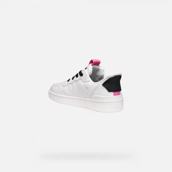 White Girls Geox Washiba Fast In Sneakers - Girls