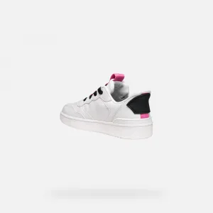 White Girls Geox Washiba Fast In Sneakers - Girls