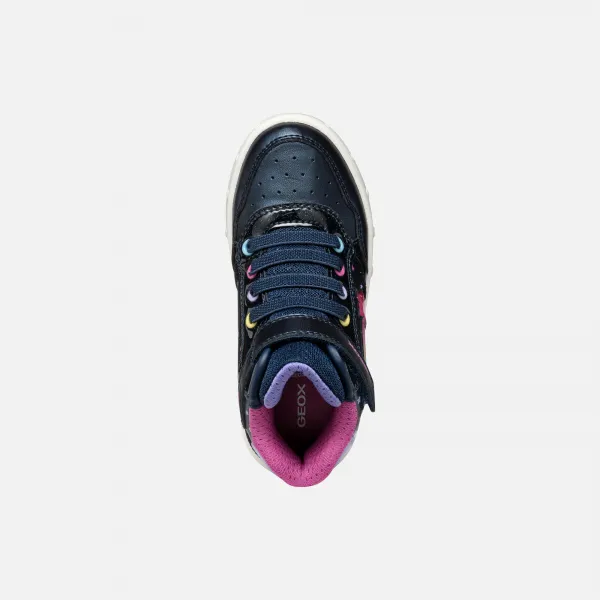 Dark Blue Girls Geox Skylin Sneakers - Girls