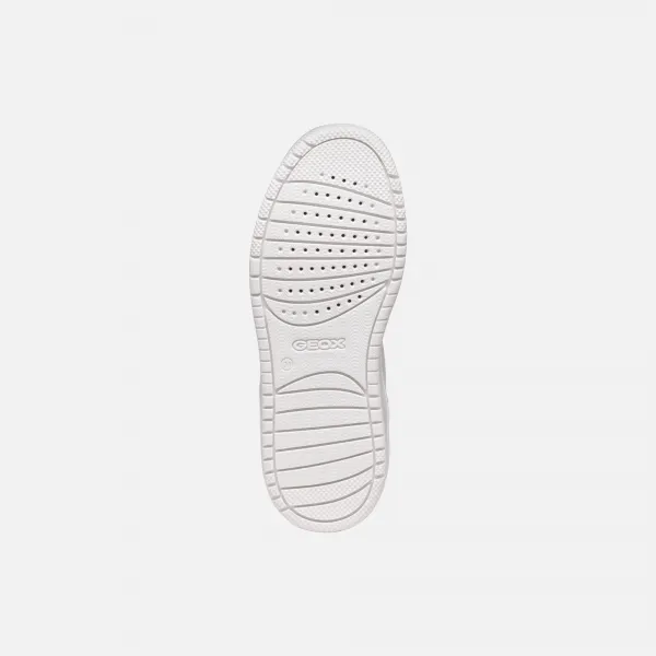 White Girls Geox Washiba Fast In Sneakers - Girls