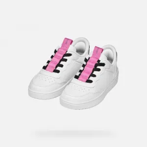 White Girls Geox Washiba Fast In Sneakers - Girls