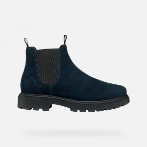 Geox Spherica EC7 Men's Ankle Boots Navy Blue - Mens