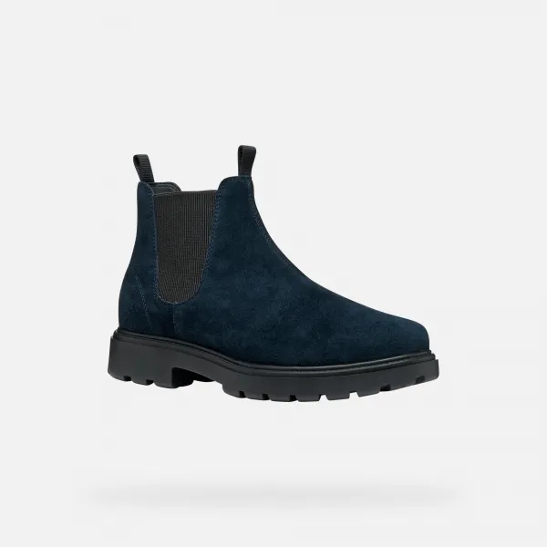 Geox Spherica EC7 Men's Ankle Boots Navy Blue - Mens