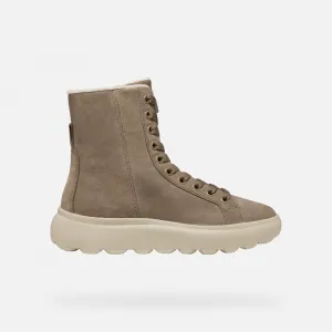 Beige women's ankle boots Geox Spherica Ec4.1 - Women's