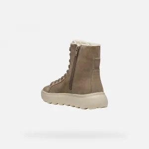Beige women's ankle boots Geox Spherica Ec4.1 - Women's