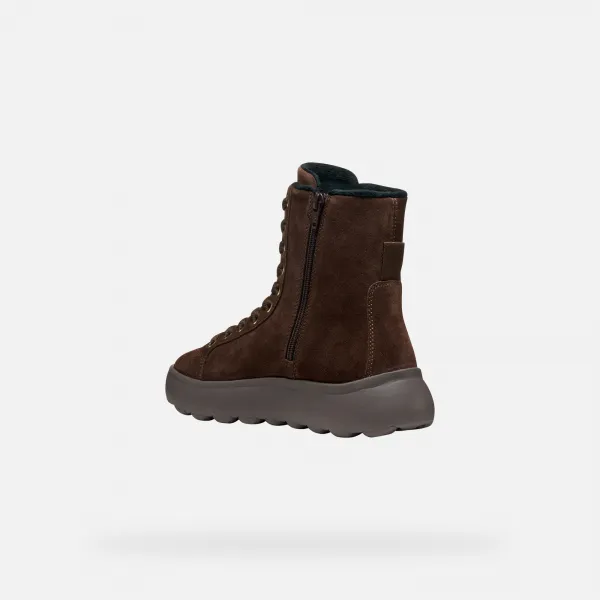 Geox Spherica EC4.1 Women's Ankle Boots Dark Brown - Ladies