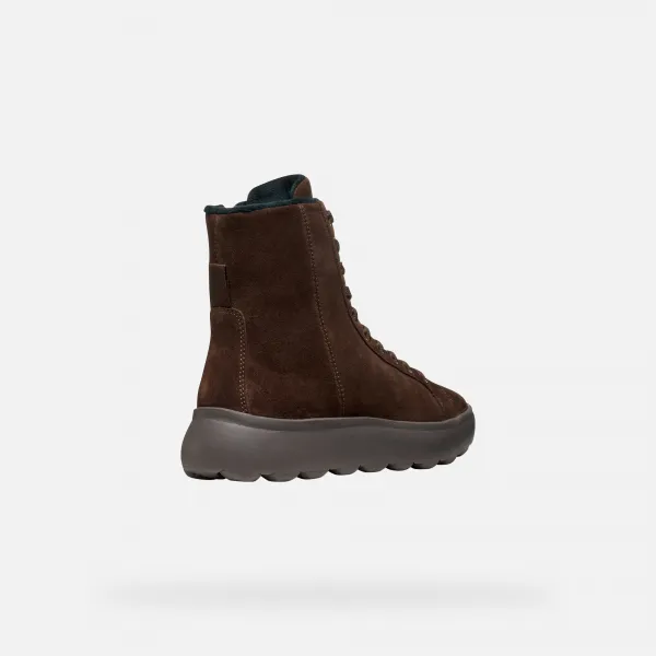 Geox Spherica EC4.1 Women's Ankle Boots Dark Brown - Ladies