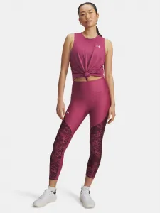 Under Armour Tech Print Panel Ankle Leg-RED Leggings - Women's