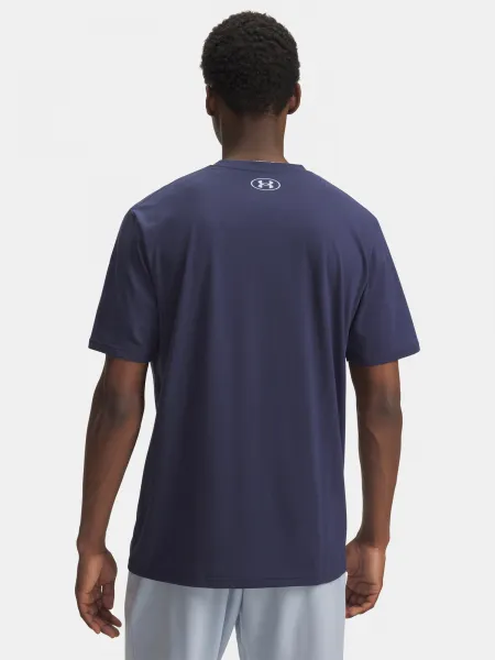 Men's Under Armour UA ABC CAMO BOXED LOGO SS-BLU T-Shirt - Mens