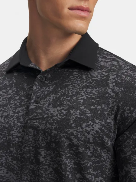 Men's Under Armour UA Playoff 3.0 Printed Polo-BLK T-Shirt - Mens