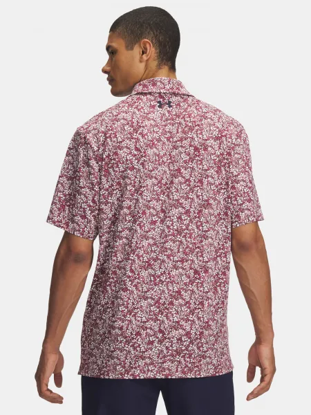 Men's Under Armour UA Playoff 3.0 Printed Polo-PNK T-Shirt - Men's