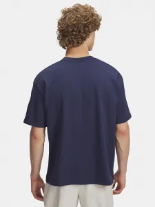 Men's Under Armour UA HWT WOVEN LABEL SS-BLU - Men's T-Shirt