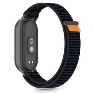 Tech-Protect Nylon Stripe remienok na Xiaomi Smart Band 8 / 9 / 10, black/orange