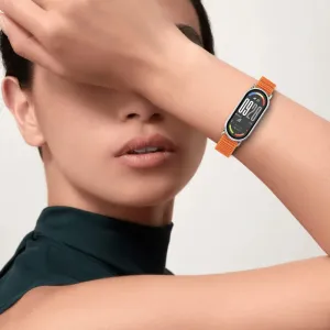 Tech-Protect Nylon Stripe remienok na Xiaomi Smart Band 8 / 9 / 10, orange/grey
