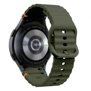 Tech-Protect Silicone Sport remienok na Samsung Galaxy Watch 4 / 5 / 5 Pro / 6 / 7 / FE, army green
