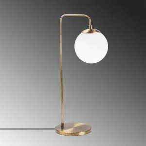 Opviq Stolní lampa Viran vintage zlatá/mléčné sklo