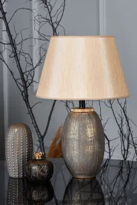 Opviq Stolní lampa Elev hnědá/zlatá