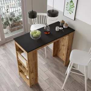 Barový stôl Houseland Masasi borovica Atlantic/čierna