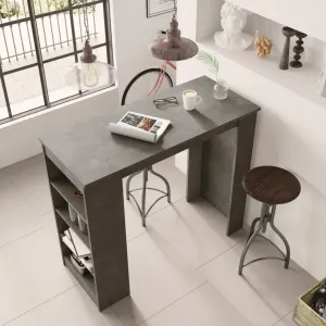 Barový stôl Houseland Masasi retro sivá/betón