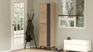 Vysoký botník Houseland Artego dub Castello/antracitovo šedý