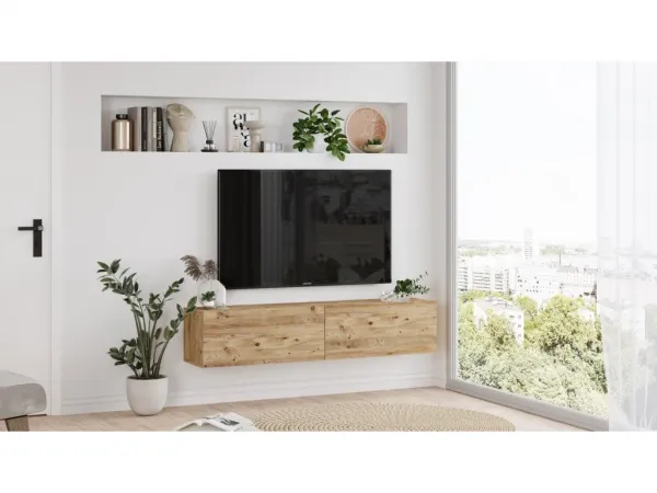 Závesný TV stolík Houseland Farfallo borovica Atlantic