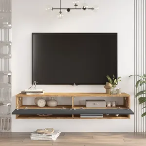 Závesný televízny stolík Houseland Felicia borovica Atlantic/antracitovo sivý