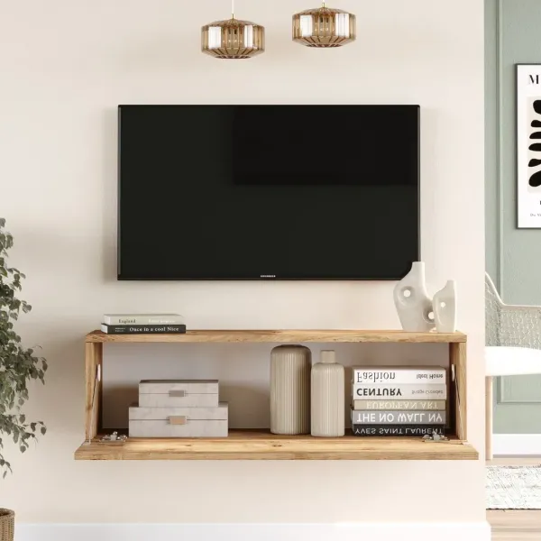 Závesný TV stolík Houseland Fullio borovica Atlantic