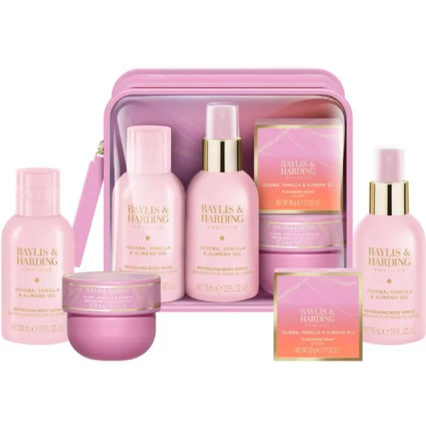 Baylis & Harding Jojoba, Vanilla & Almond Oil darčeková sada na cesty