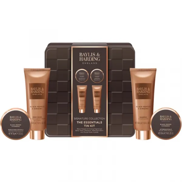 Baylis & Harding Black Pepper & Ginseng darčeková sada plechový box pre mužov