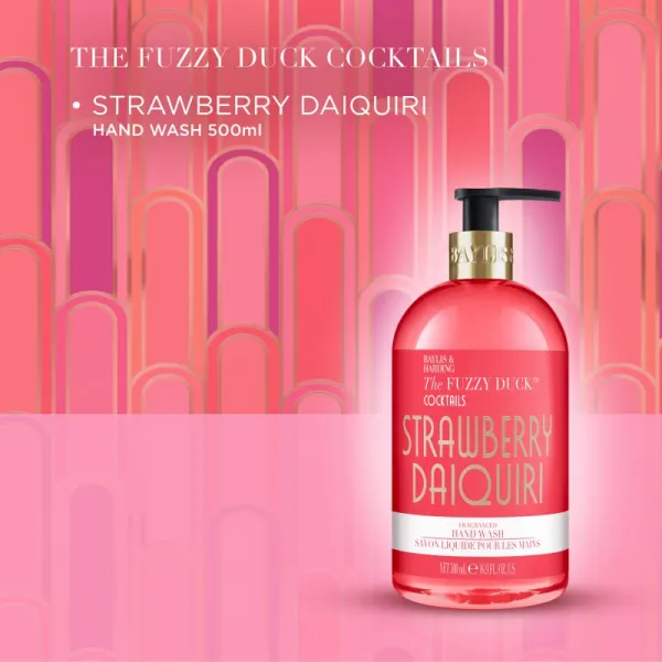 Baylis & Harding The Fuzzy Duck Cotswold Cocktails tekuté mydlo na ruky darčeková edícia vône Strawberry Daiquiri
