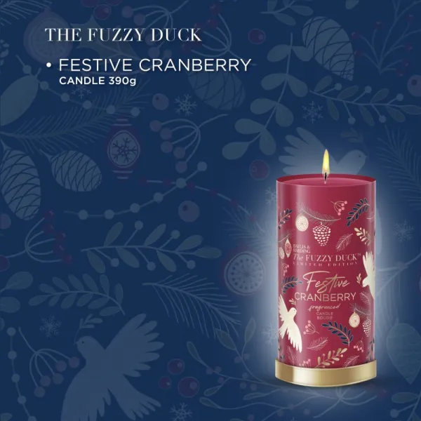 Baylis & Harding The Fuzzy Duck Winter Wonderland vonná sviečka vône Cranberry 390 g