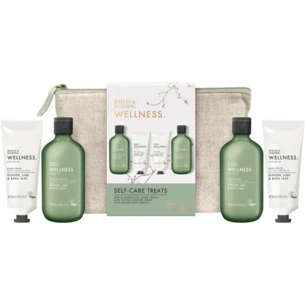 Baylis & Harding Wellness. Energise darčeková sada na telo Ginger, Lime & Basil Leaf