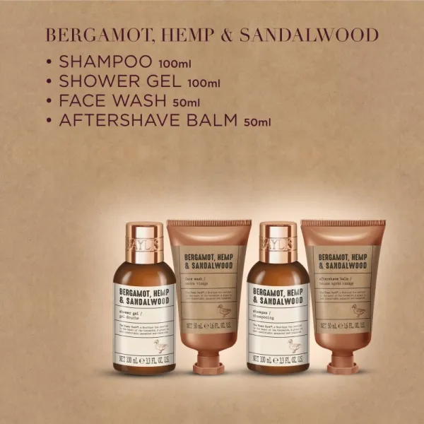 Baylis & Harding The Fuzzy Duck Bergamot, Hemp & Sandalwood darčeková sada na cesty