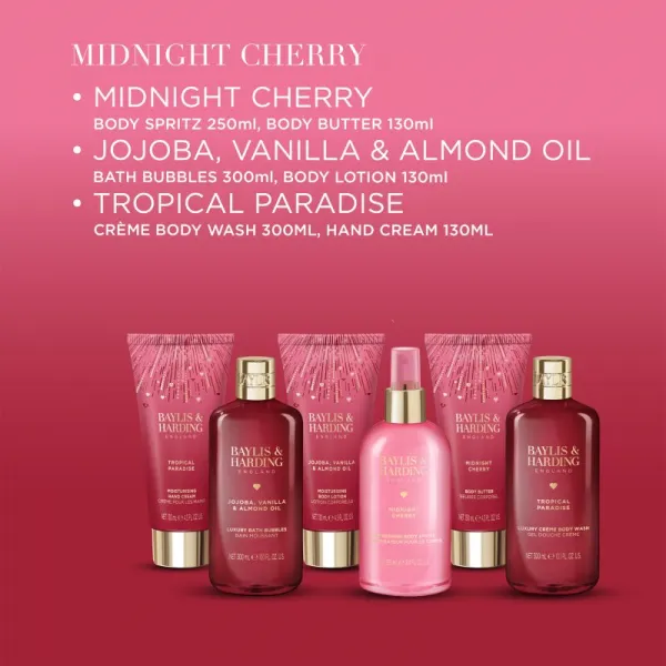 Baylis & Harding Midnight Cherry darčeková sada na telo