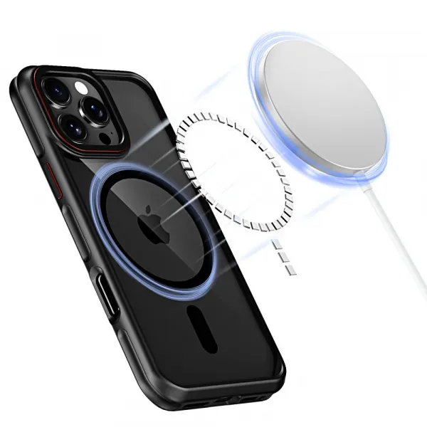 Tech-Protect Hybrid MagSafe kryt na iPhone 15 Pro, čierny/červený