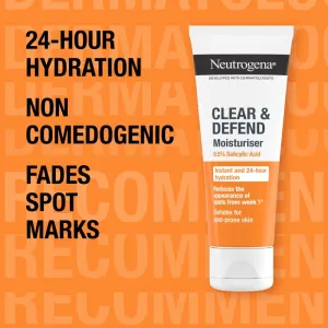 Neutrogena Clear & Defend 0.5% Salicylic Acid hydratačný krém bez obsahu oleja 50 ml