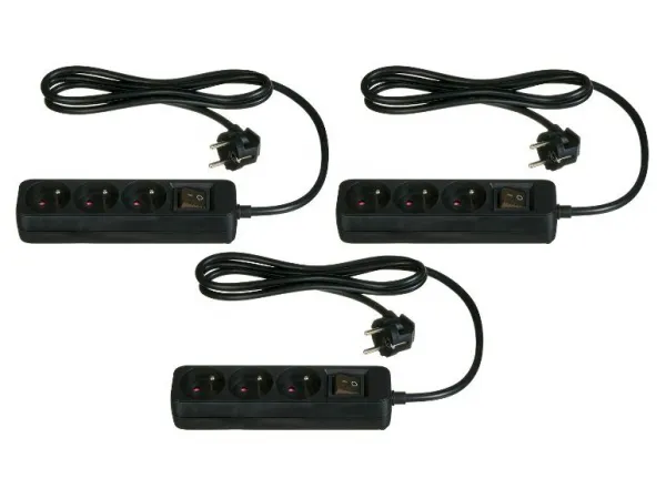 Tronic® Zásuvková lišta (čierna)