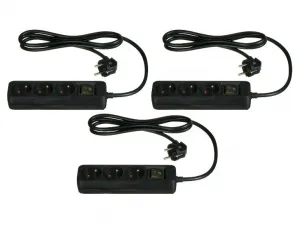 Tronic® Zásuvková lišta (čierna)