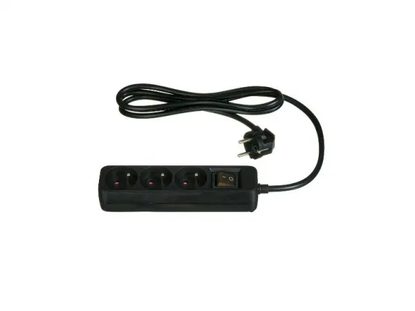 Tronic® Zásuvková lišta (čierna)
